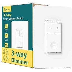 TREATLIFE 3 Way Smart Dimmer 1 Single,Smart Switch CompW/Alexa, Google Assistant